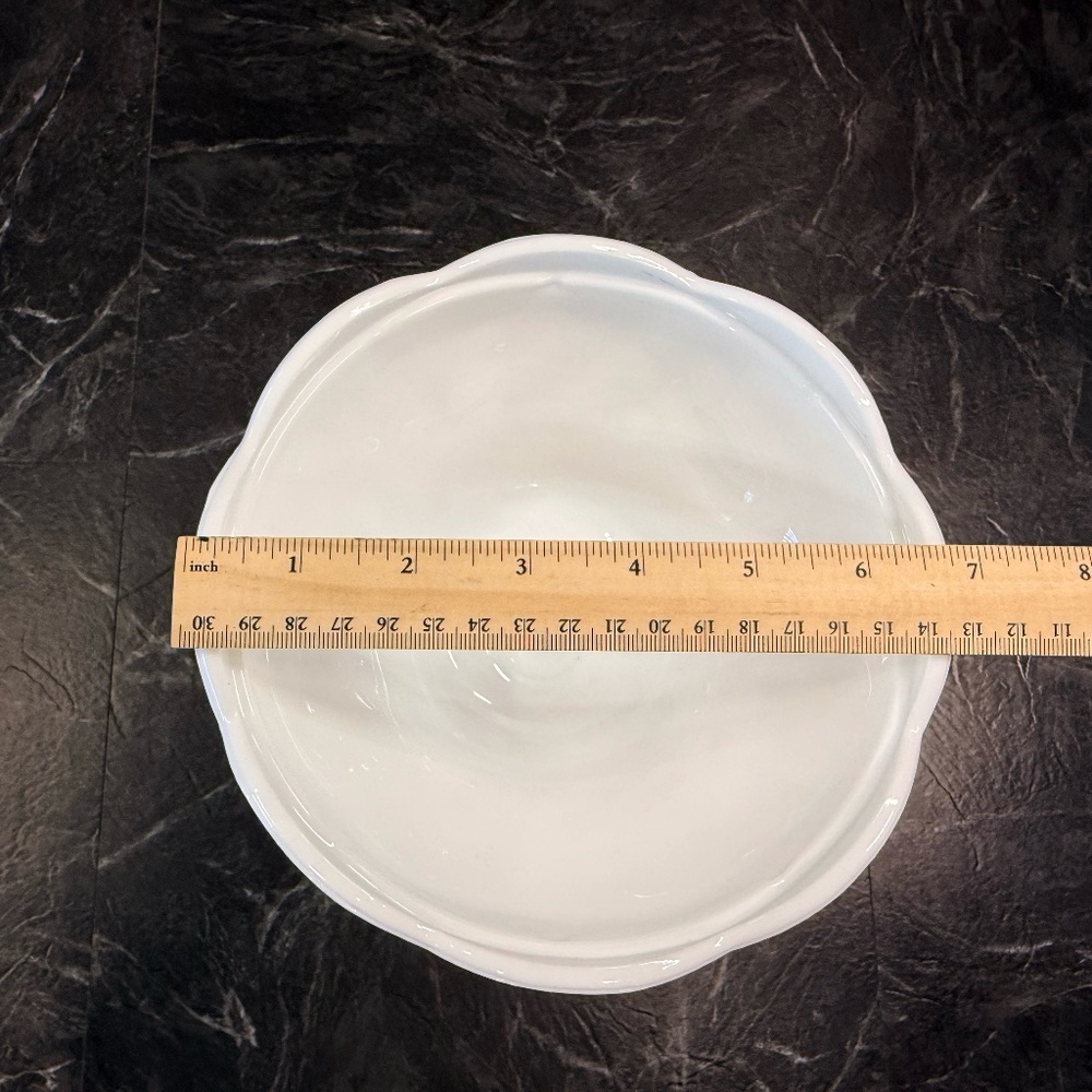 White Milk Glass Pedestal Bowl - Picture 14 of 15